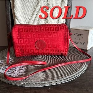 SOLD!!!!  FENDI ZUCCA Vintage 1980’s Red Bag